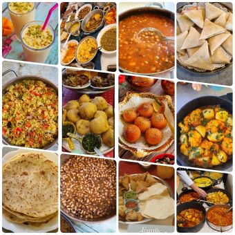 מגוון מאכלים מסדנת בישול הודי אותנטי אצל איריס